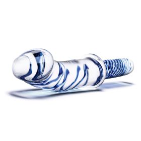 11 Inch Realistic Double Ended Glass Dildo With Handle