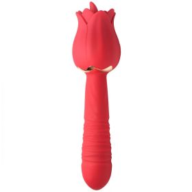 Bloomgasm Racy Rose Thrust and Lick Vibrator