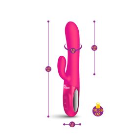 Hypnotic  Hot Pink  Thrusting Rabbit with Swinging Clitoral Stimulator
