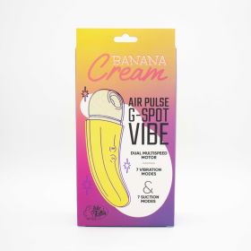 Banana Cream Air Pulse and G Spot Vibrator