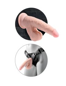 7 Inch Triple Density Cock With Swinging Balls  Light