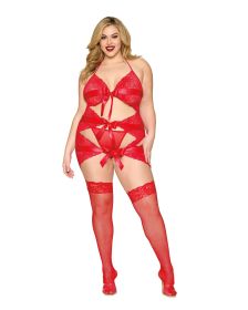 Garter Slip and G String Dmnd  One Size Queen