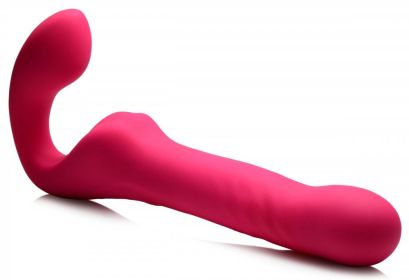Mighty Thrust Thrusting and Vibrating Strapless Strap on With Remote