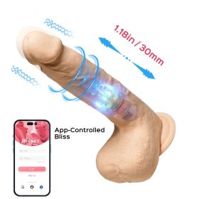 Luis App Controlled 8.5" Real Thrusting Dildo With Clit Licker